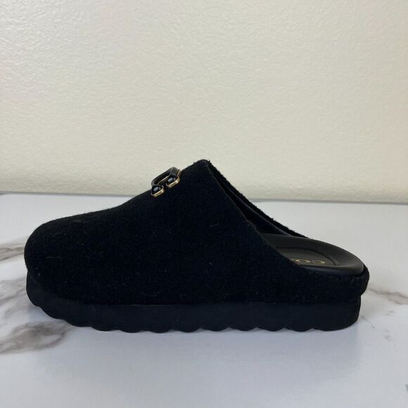 Coach Women's Size 6B Black Hadley Monogram Felt Slip On Clog Shoes NEW Platform - Picture 7 of 16